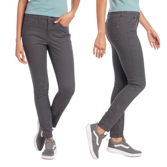 Kuhl Pants - Kühl Kontour Skinny Pants, Grey 16 Reg - Stretch Cotton Blend, Mid-Rise, Outdoor